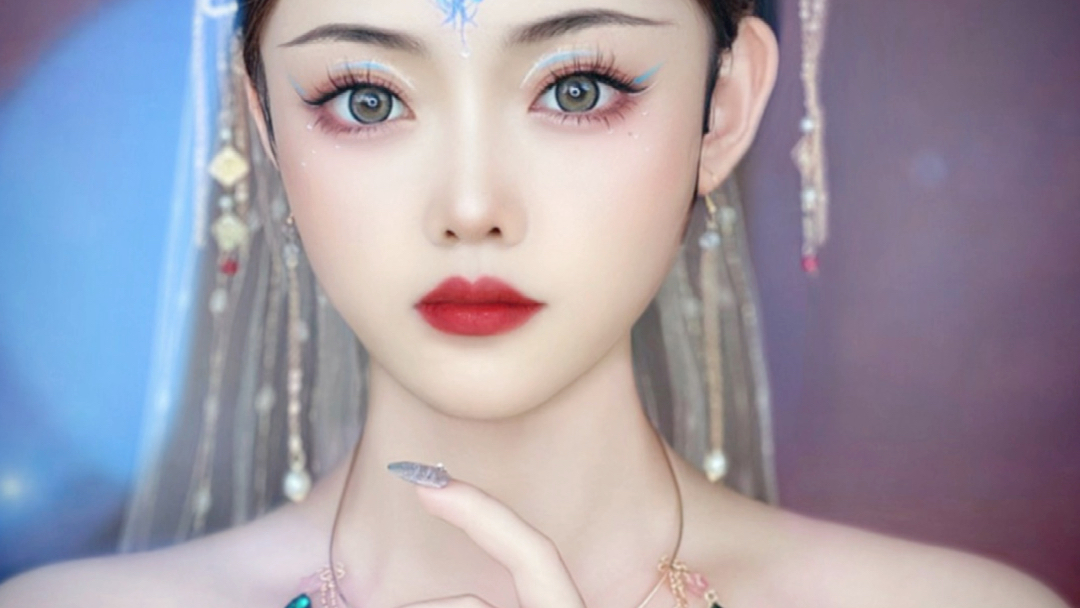 敦煌飞天妆容来啦_哔哩哔哩_bilibili
