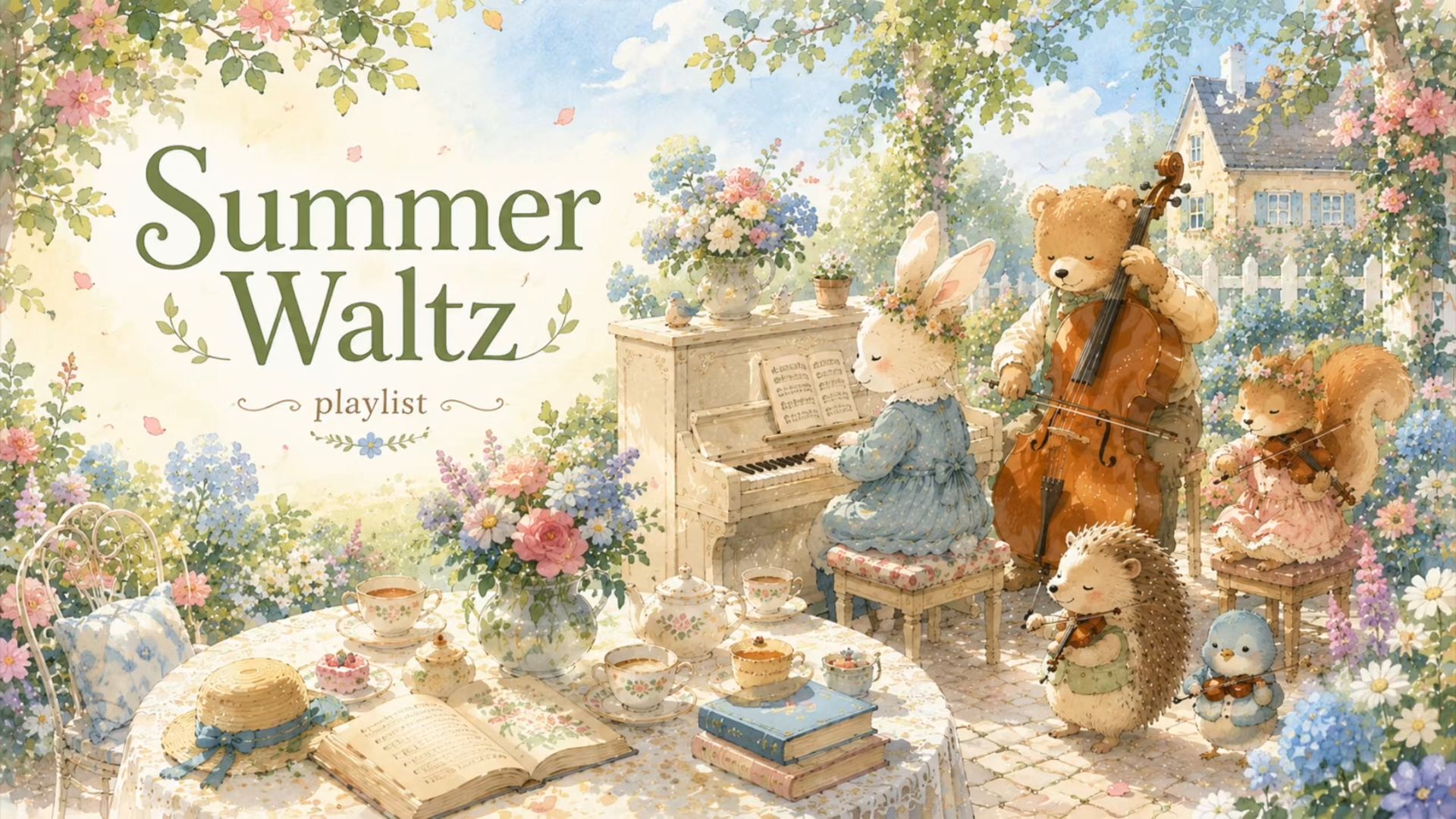 【轻快音乐】《夏日花园圆舞曲》| 适合阅读和放松的明快钢琴与弦乐音乐