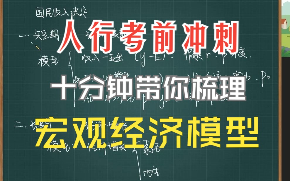 人行考前冲刺十分钟带你梳理宏观经济模型以及重点ISLM模型哔哩哔哩bilibili