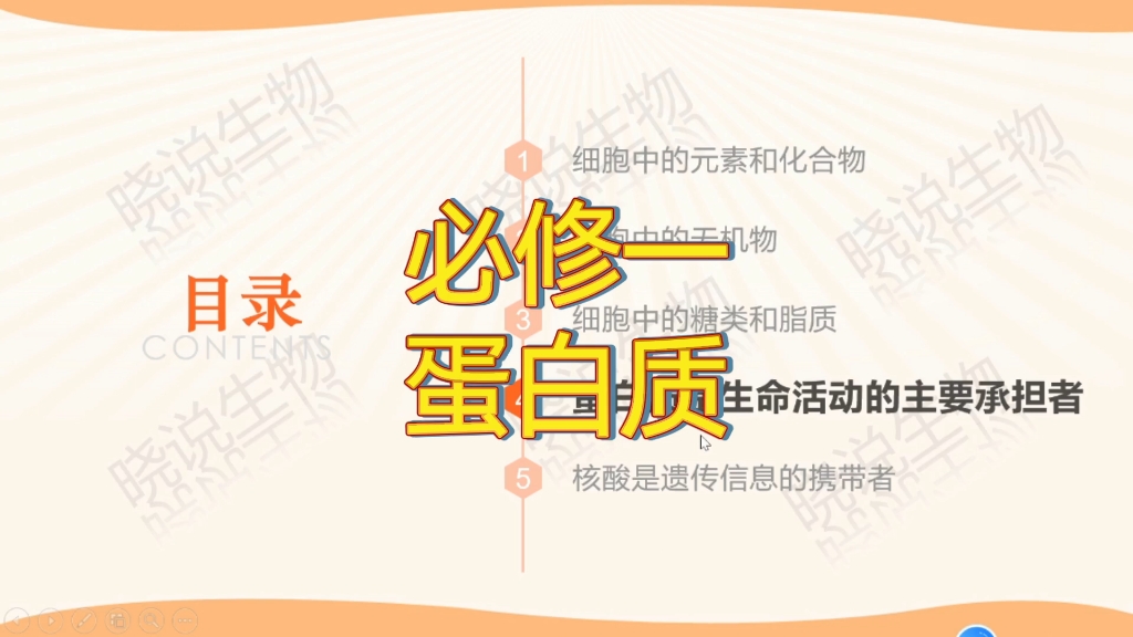 高中生物必修一蛋白质教材同步讲解