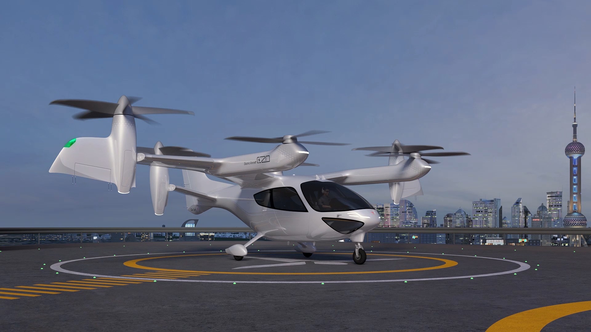 倾转旋翼电动垂直起降飞行器e20 evtol