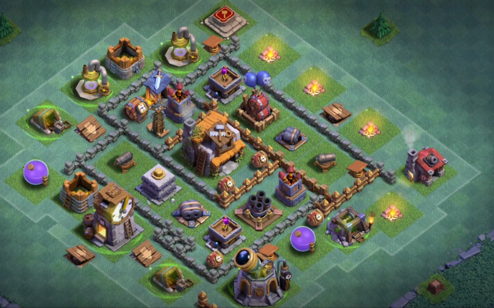 《部落冲突》夜世界五本阵型