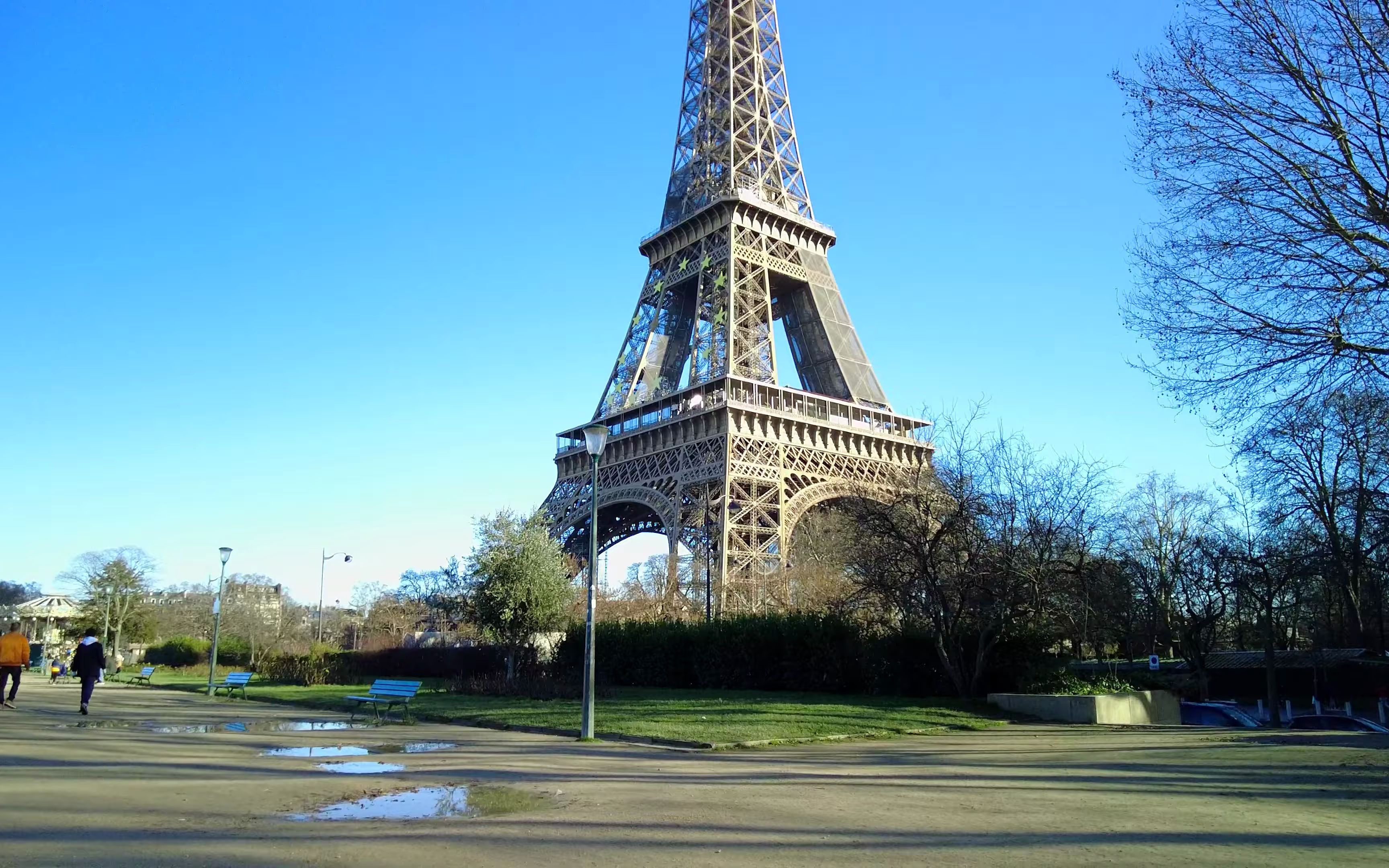 【4k超高清-法国-巴黎】2022年巴黎冬季步行—埃菲尔铁塔至特罗卡德罗