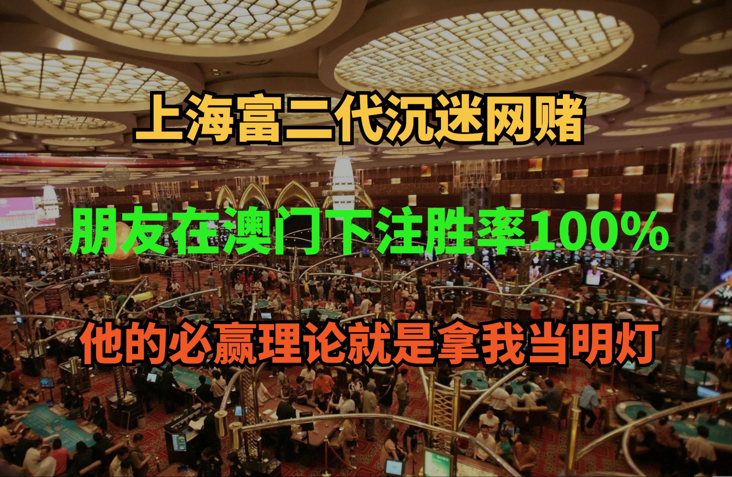 第四集:上海富二代沉迷网赌,朋友在澳门下注胜率100%!他的必赢理论就是拿我当明灯哔哩哔哩bilibili