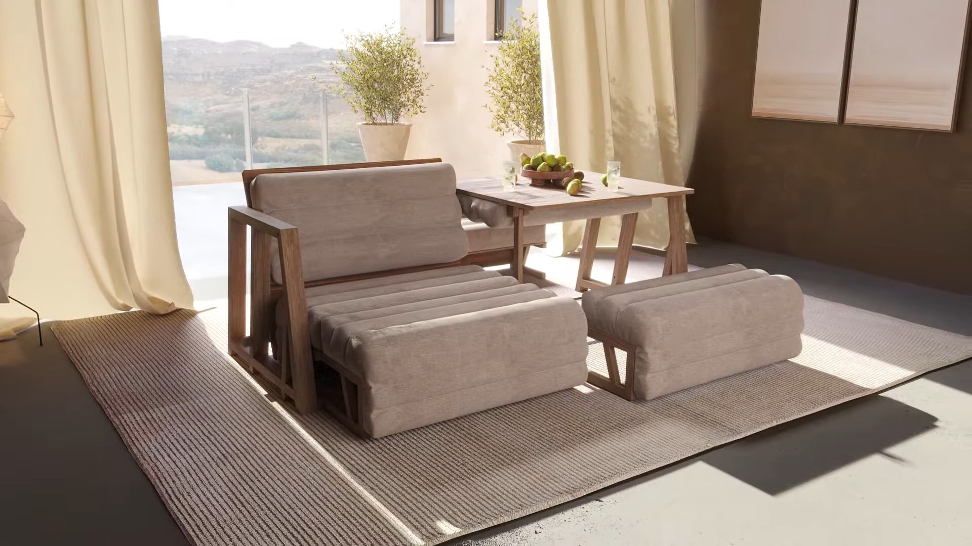 keyshot2024渲染可转换家具3d动画