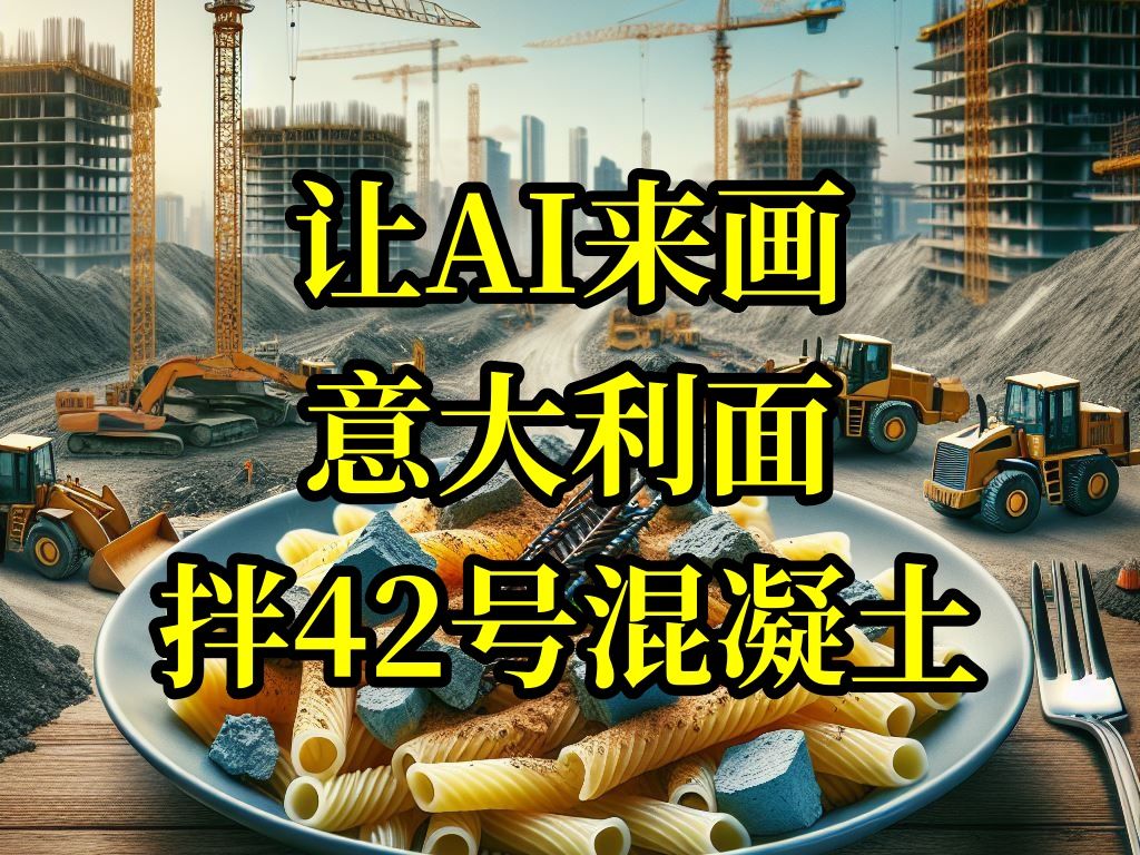 【AI绘画】将热梗“意大利面拌42号混凝土”拿给AI来描绘将是一种什么样的画面?把抽象语言画出来岂不是就通俗易懂了?哔哩哔哩bilibili