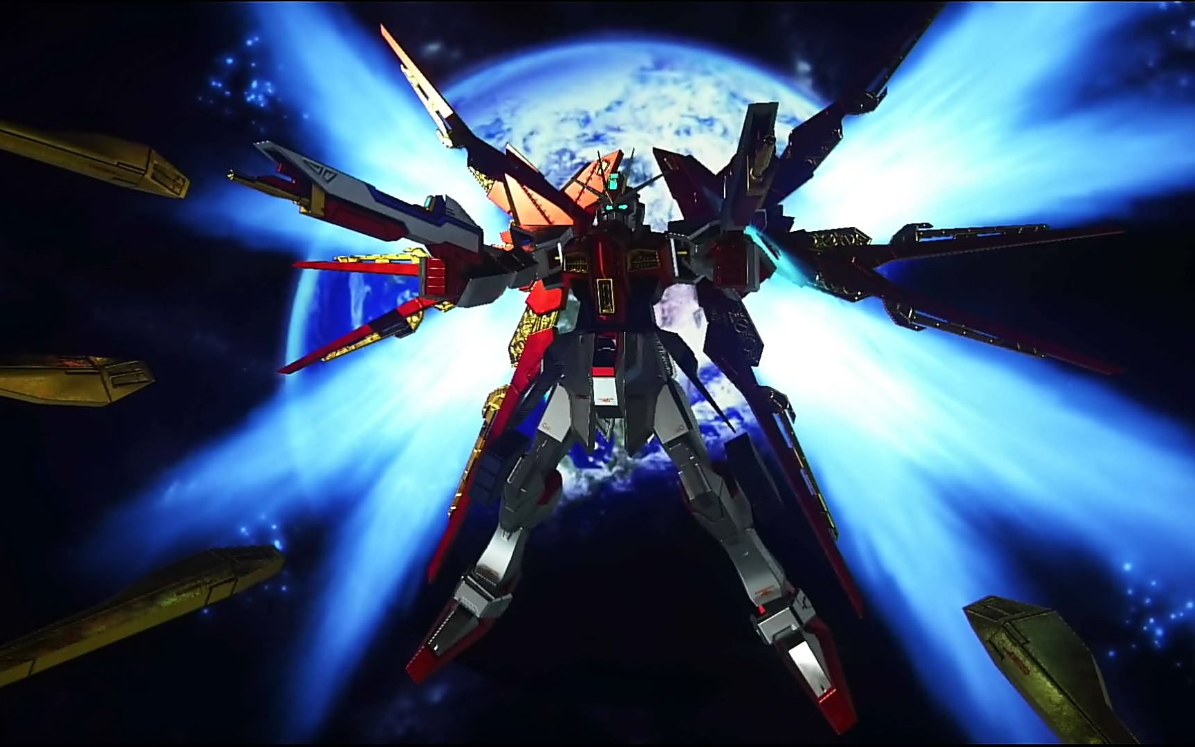 ps4高达破坏者3强袭自由高达改极限高达神圣面配色