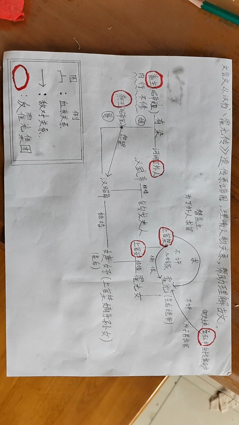 [图]文言文阅读题《汉书霍光传》遗传系谱图