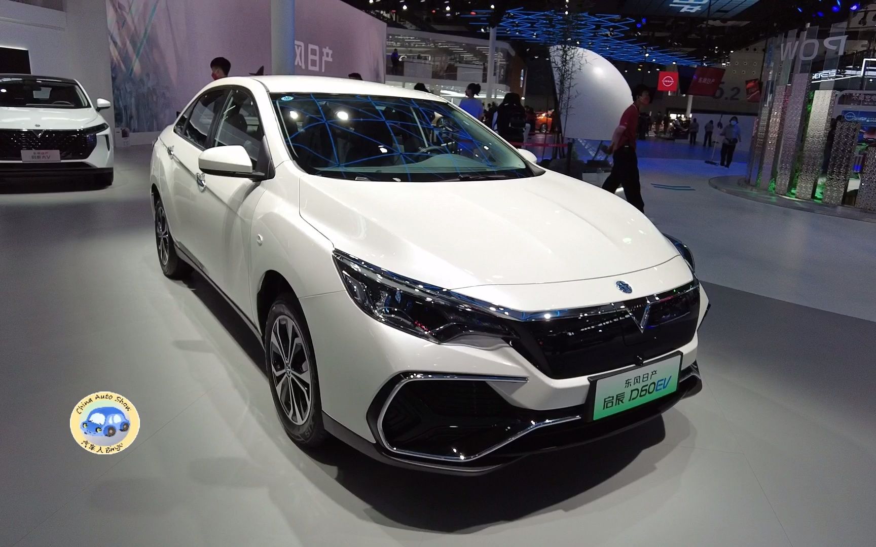 2022款东风日产启辰d60 ev车展实拍,外观与内饰静态体验