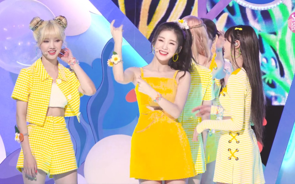 [1080p]oh my girl arin 清爽黄裙现场 超可爱的小妹妹_哔哩哔哩 (゜