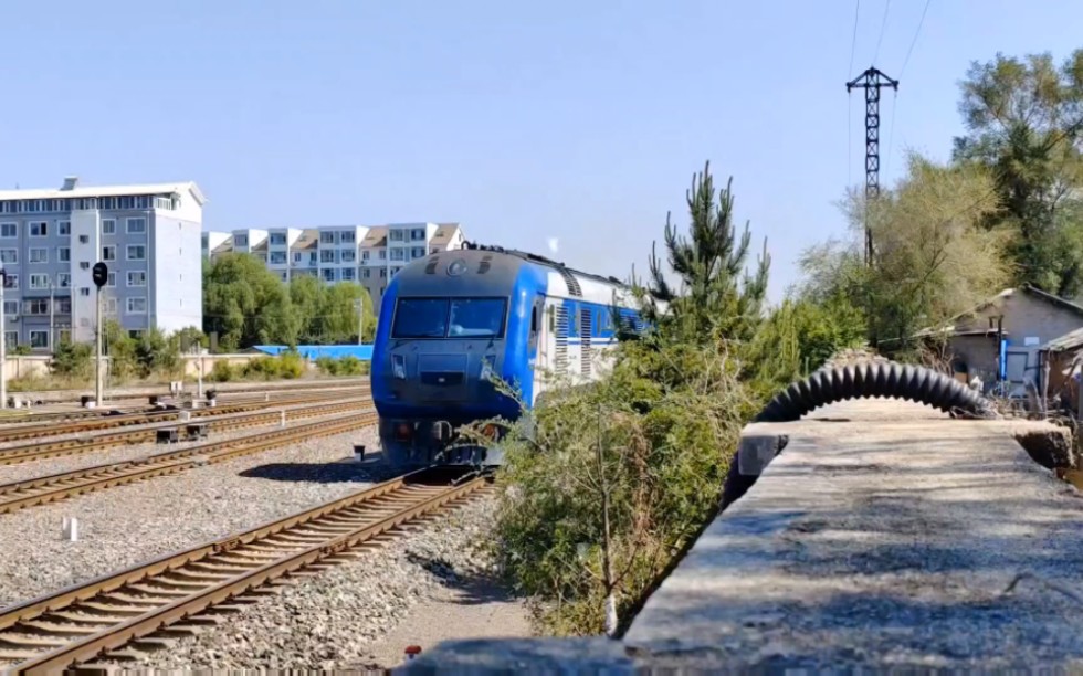 k971,df11g0207-0208,客車快971梅河口站一場么道發車去張家方向.