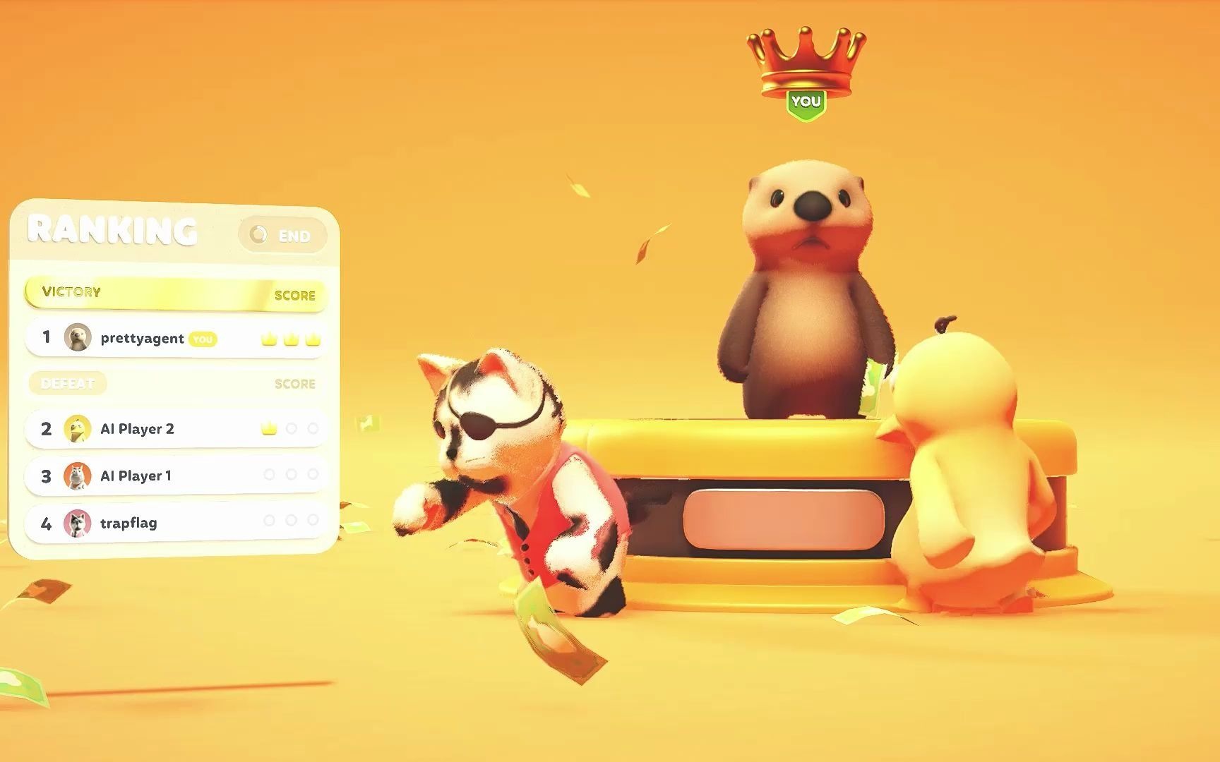 动物派对佛系躺着吃鸡 party animals