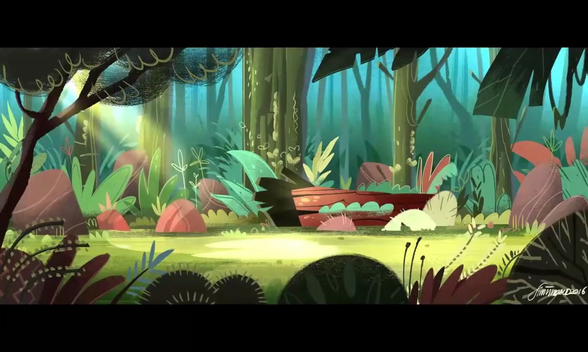 【插画教程06】"密林幽谷"绘制过程