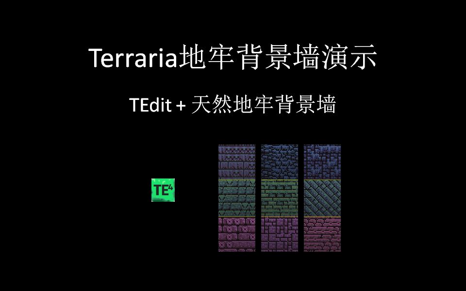 【泰拉瑞亚】TEdit添加天然地牢背景墙泰拉瑞亚演示