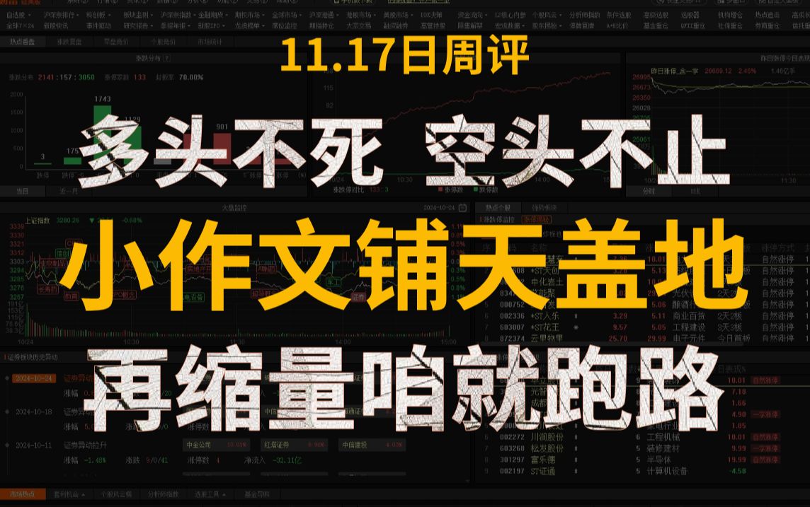 A股周评:证监会发布新规!市场小作文铺天盖地,多头不死,空头不止!再缩量咱就跑路!哔哩哔哩bilibili