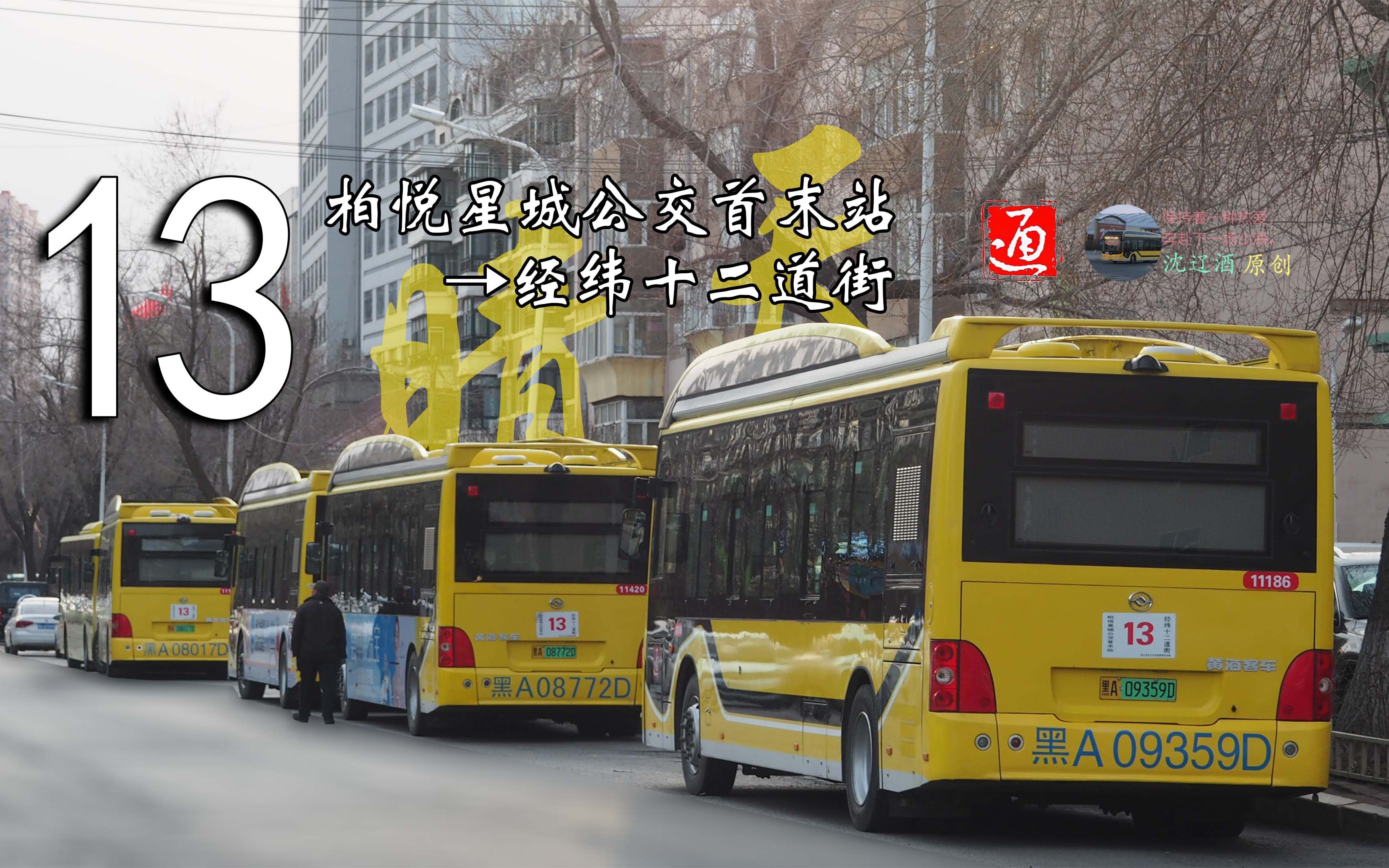 【冰城春日】【1080p60帧】哈尔滨13路pov 柏悦星城公交首末站→经纬