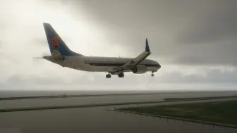 Скачать видео: [XP12][暑期旅行季-深圳]中国南方航空 B737MAX8 WSSS-ZGSZ 雷雨天气进近深圳34号