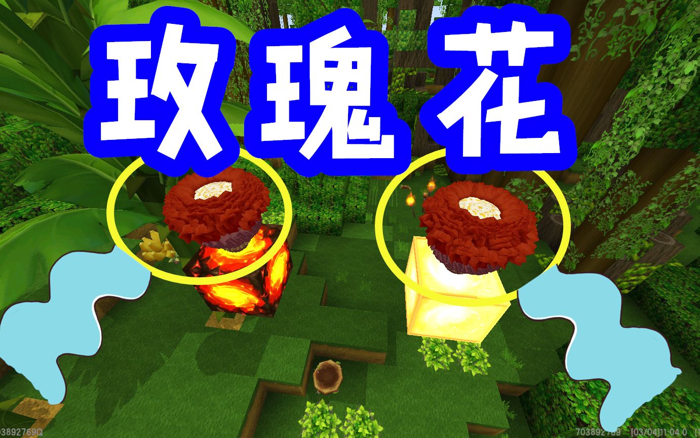 迷你世界 整个地图找不到第二个这样的玫瑰花