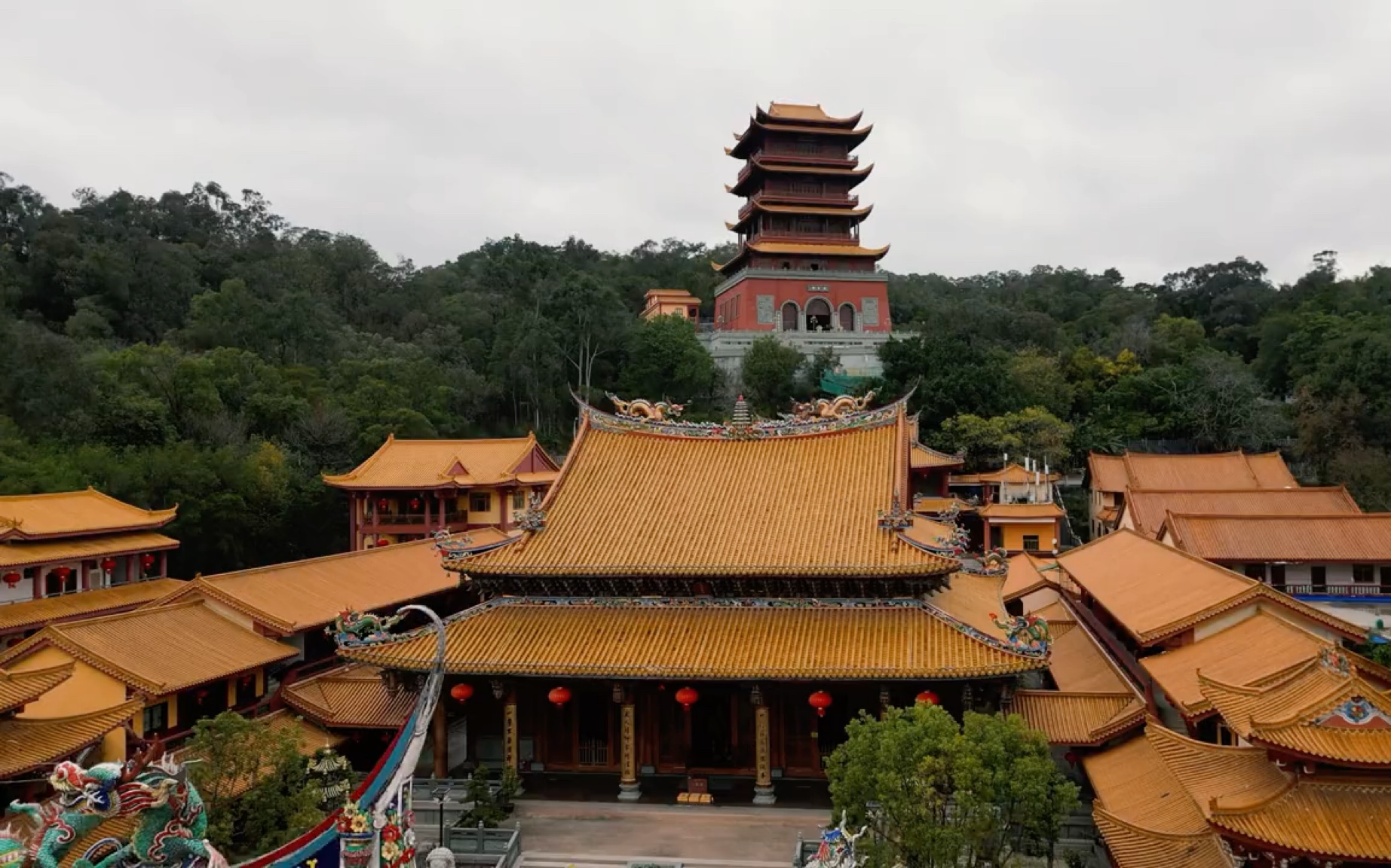 厦门梵天寺 4k航拍
