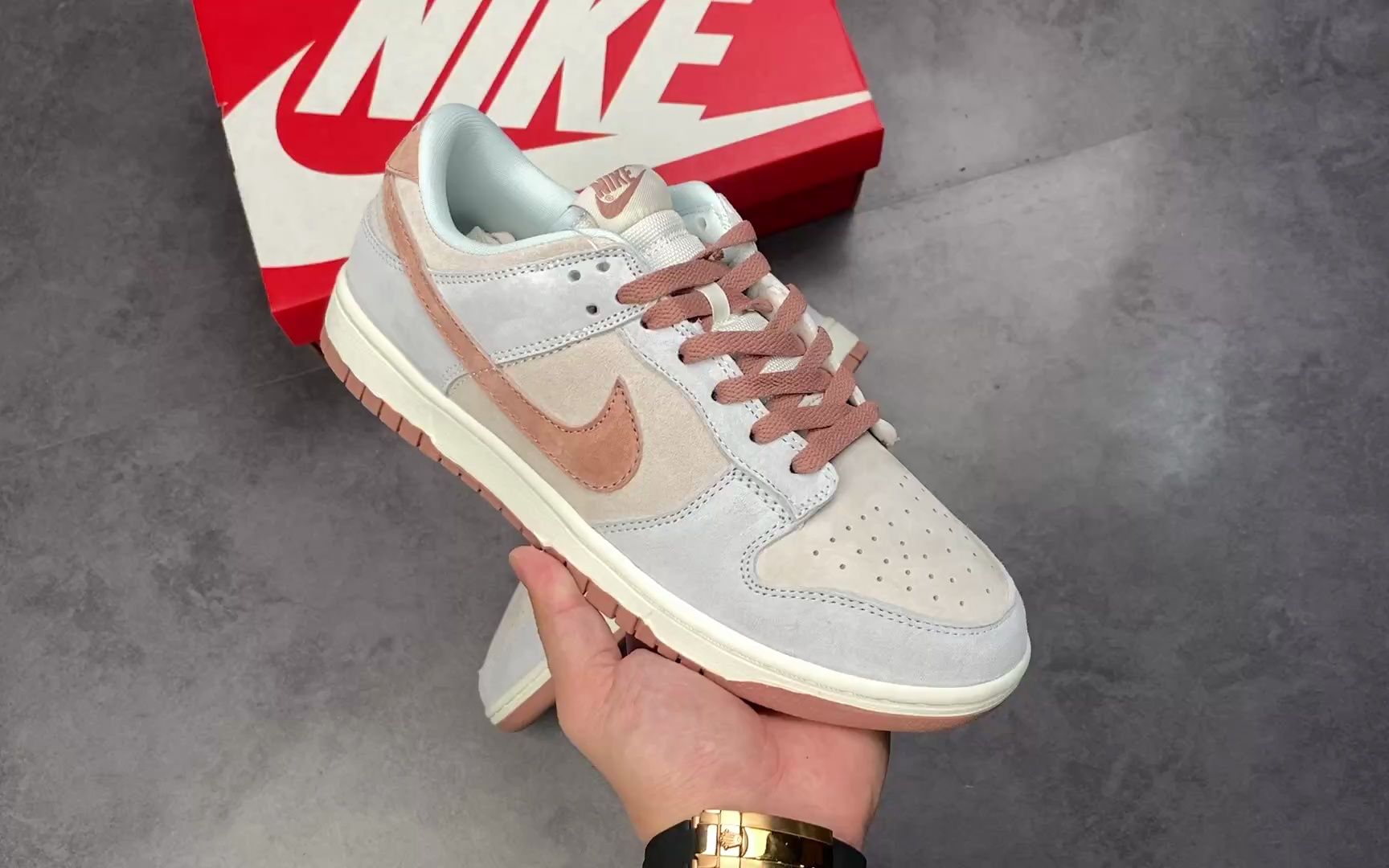 顶级版本分享 耐克nike dunk low "灰蓝粉 化石玫瑰低帮运动休闲板鞋