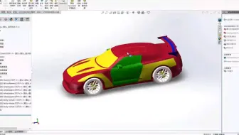 免费三维模型 可下载  跑车002(sw creo ug cad 通用格式）