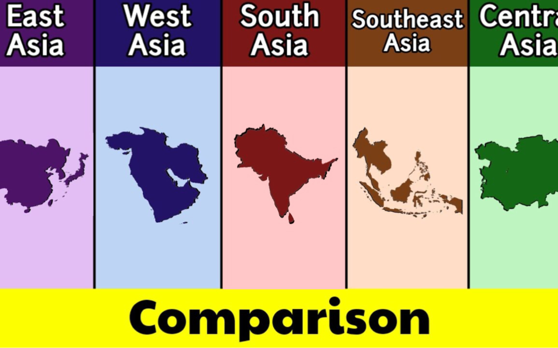 [图]【国力对比】东亚VS西亚VS南亚VS东南亚VS中亚