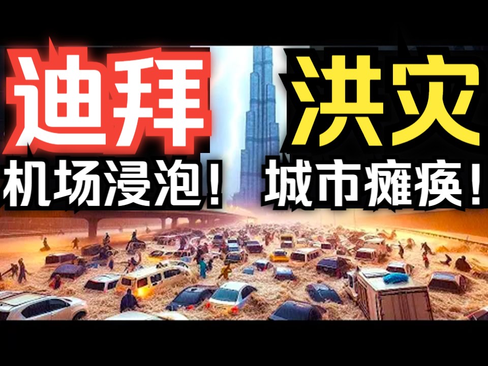 [图]突发！迪拜发生致命洪灾！机场被完全浸泡！破75年来降雨记录！城市陷入瘫痪！