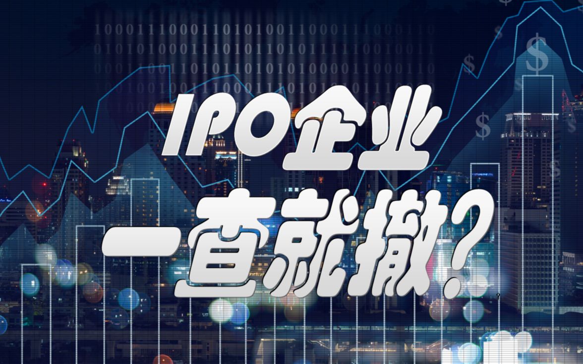 IPO一查就撤,这猫腻真的就如此多?哔哩哔哩bilibili