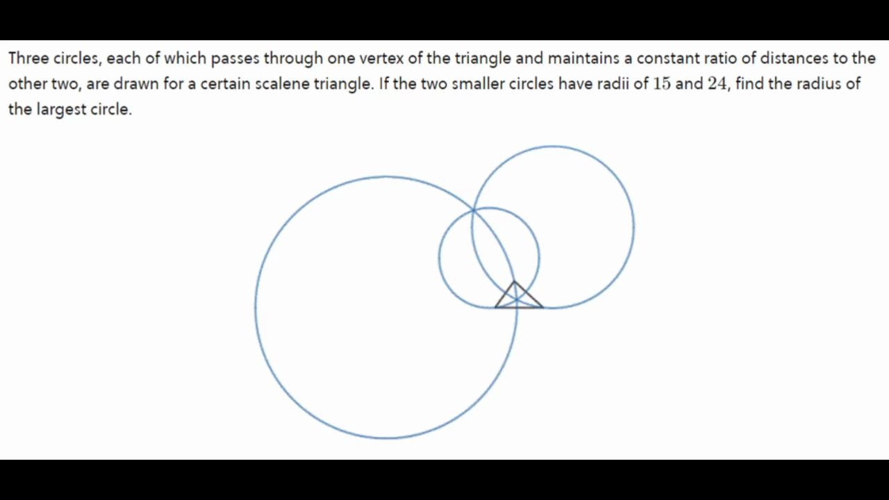能做出国外小哥的这道题说明阿波罗尼斯圆已经熟练掌握