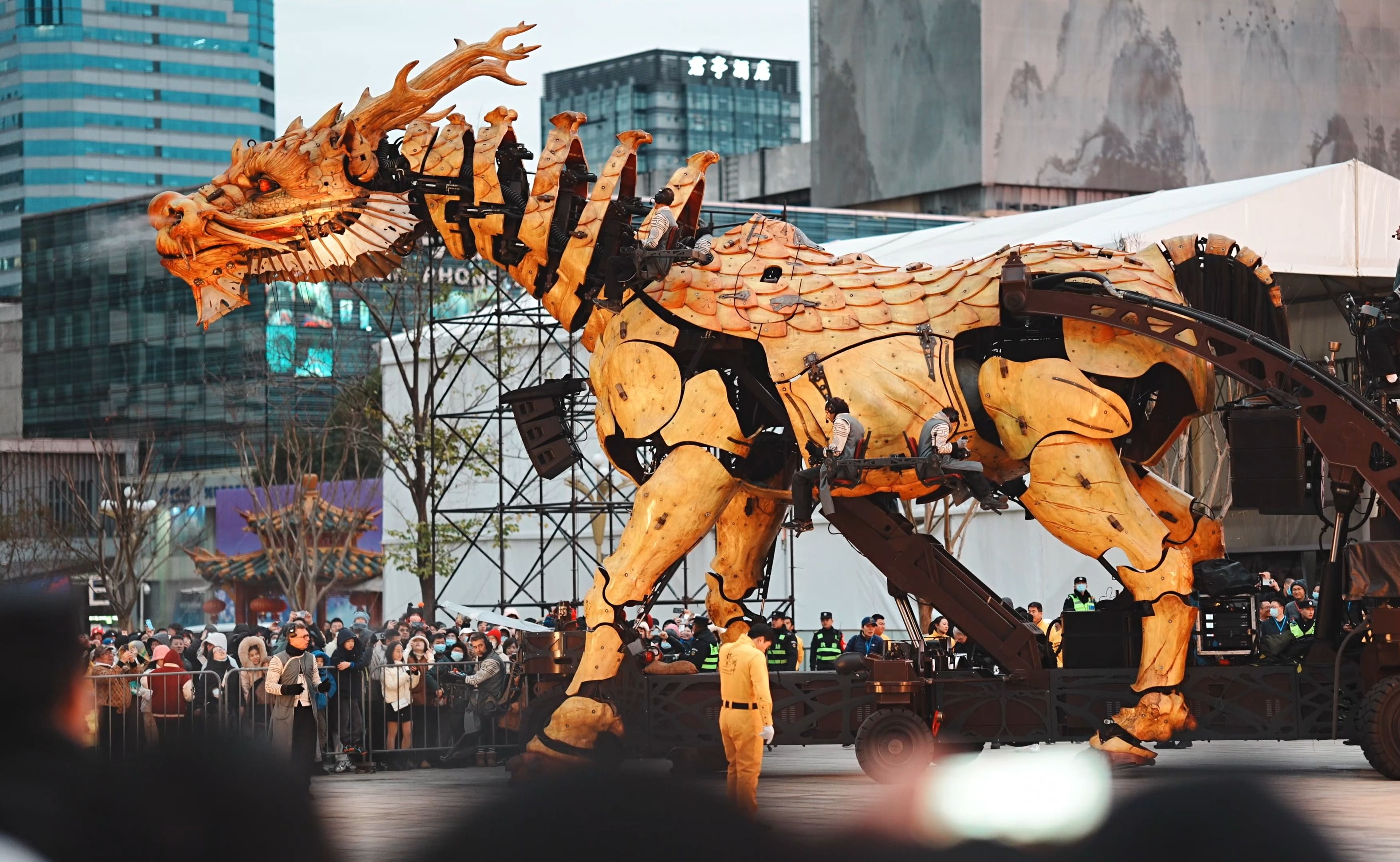 杭州武林广场"龙马精神"秀-登小科-登小科-哔哩哔哩视频