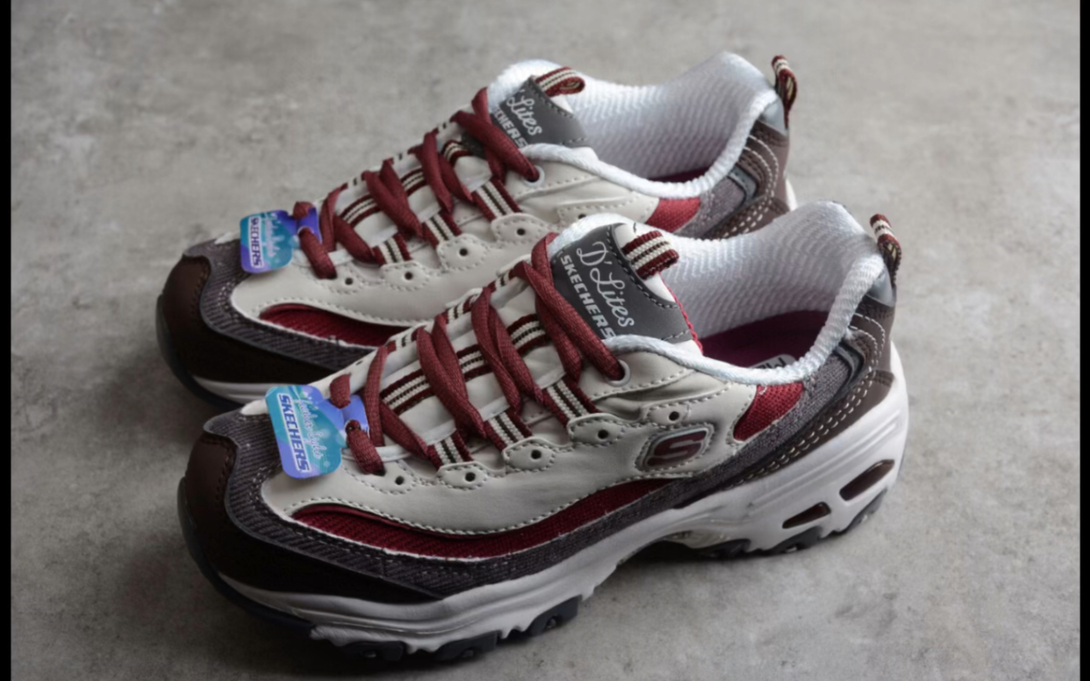 斯凯奇 skechers dlites 1.0 一代复古低帮跑步鞋