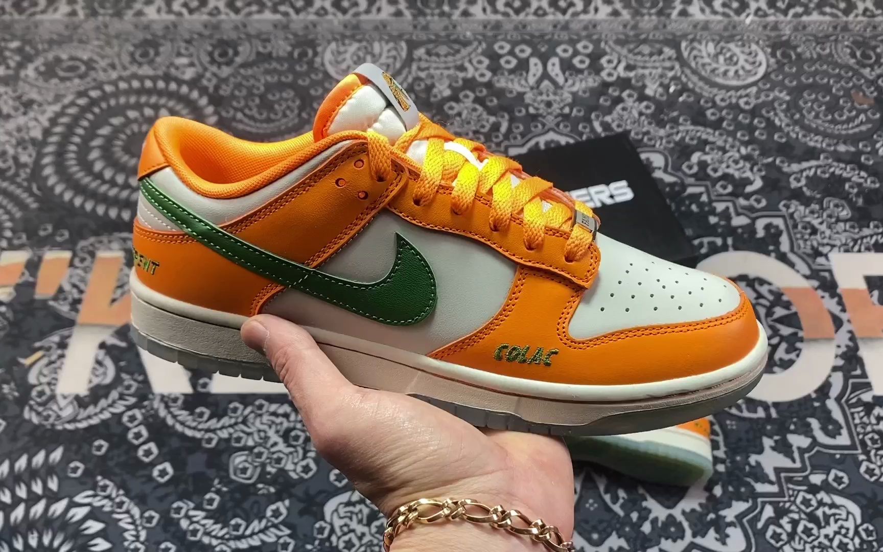 【全方位实拍】皮革橙白绿 佛罗里达农工大学/florida a&m x nike sb