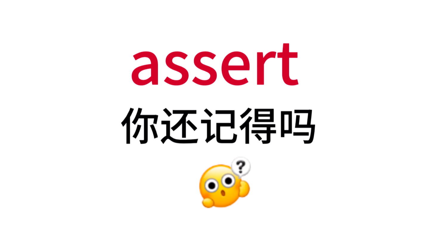 assert!那个熟悉却想不起来的单词!哔哩哔哩bilibili