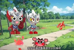 Video herunterladen: 小奥特曼抓螃蟹！