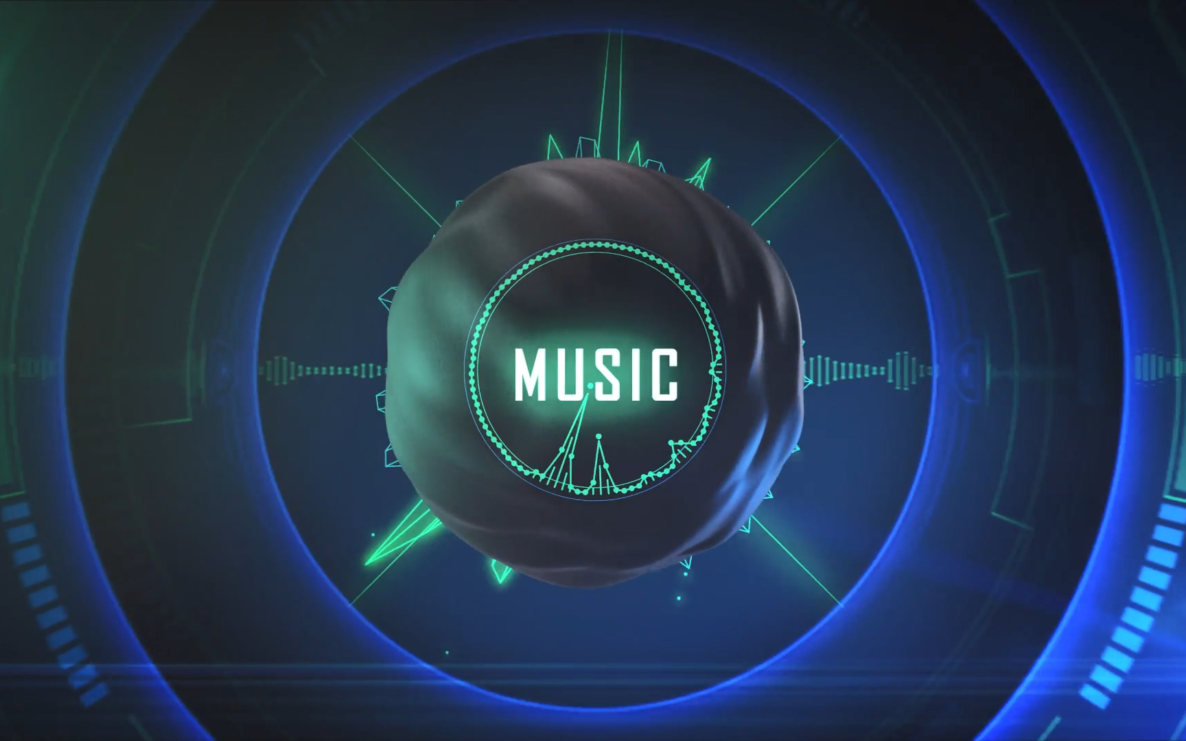 ae模板屏幕随音乐震动效果的音乐可视化效果的视频模板音乐播放器模板