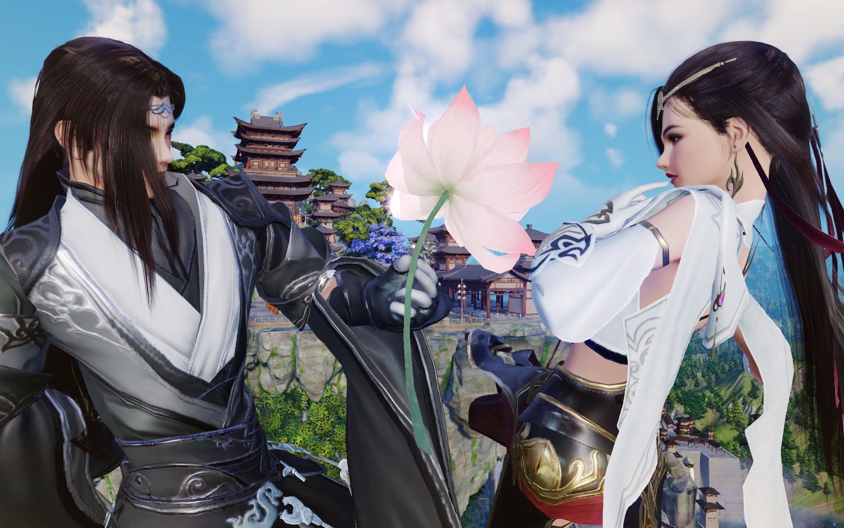 剑网三重制版万花明教与你成诗花喵cp张嘴吃安利甜的