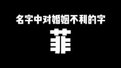 名字中对婚姻不利的字:菲,起名要避开地雷字#起名 #改名#宝宝起名#易经文化#周易起名#成人起字号哔哩哔哩bilibili