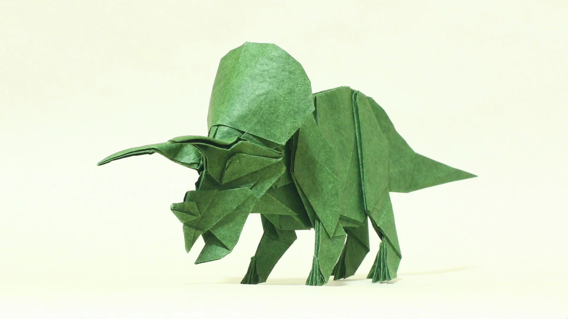【折り紙マイマイ】三角龙折纸教程origami _ triceratops