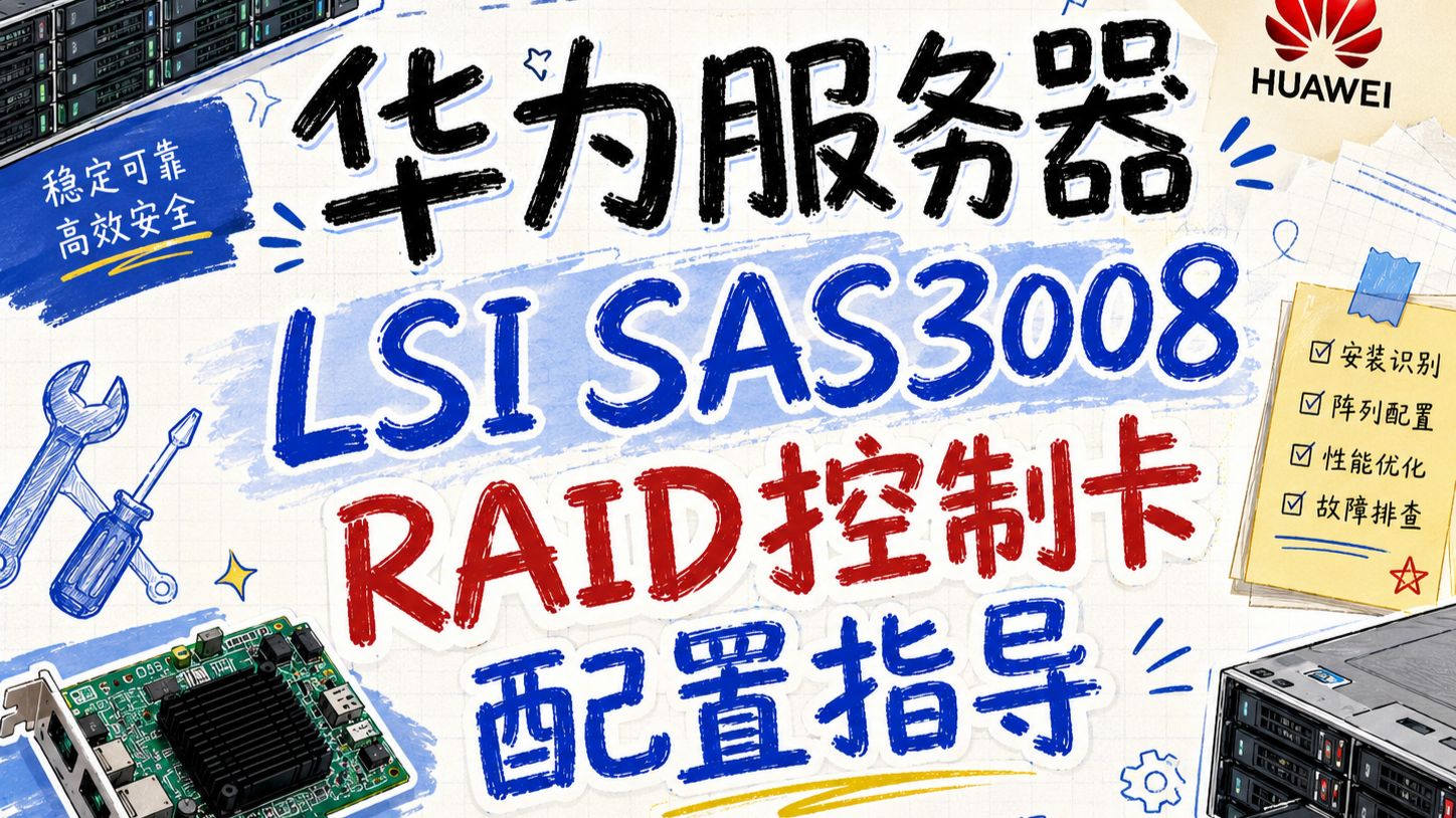 华为服务器LSI SAS3008 RAID控制卡配置指导