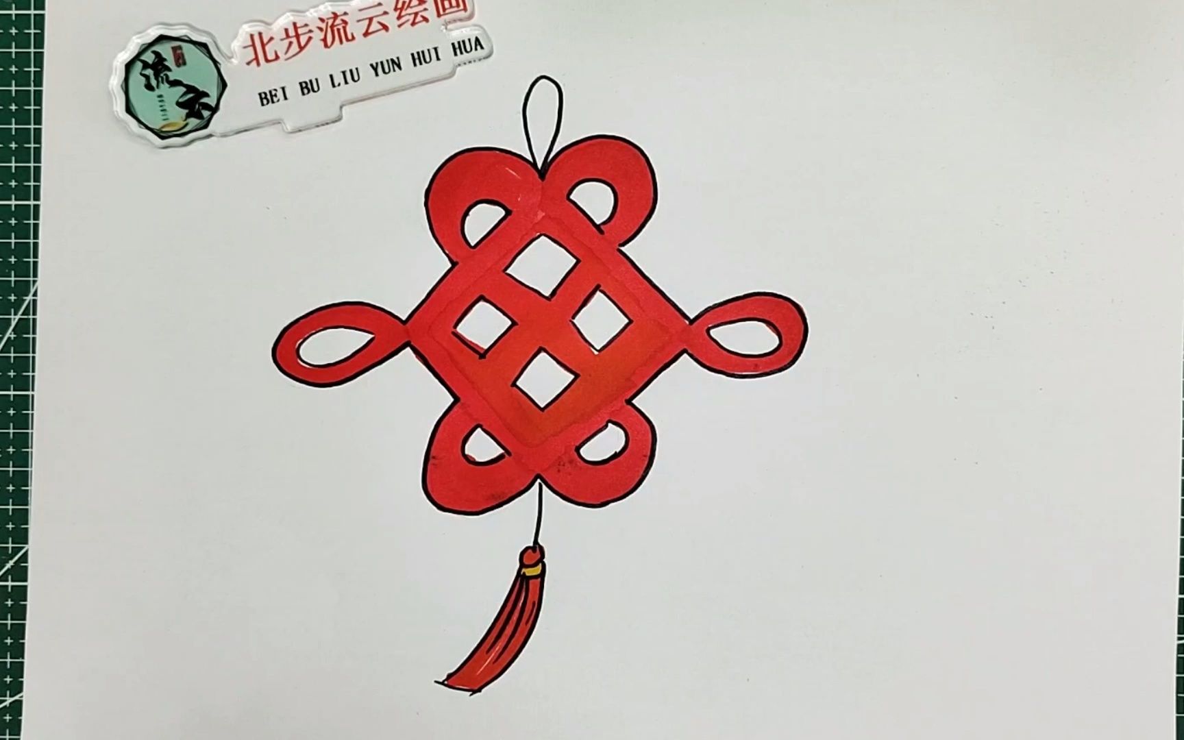 新年中国结简笔画,适合孩子画的儿童画