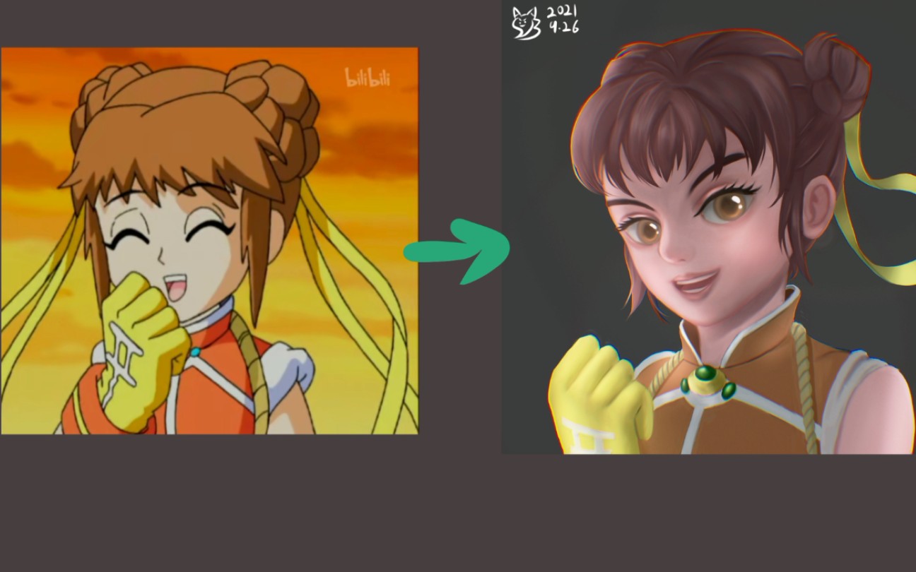 procreate绘画-神兵小将灵剑双子阿莎_哔哩哔哩_bilibili