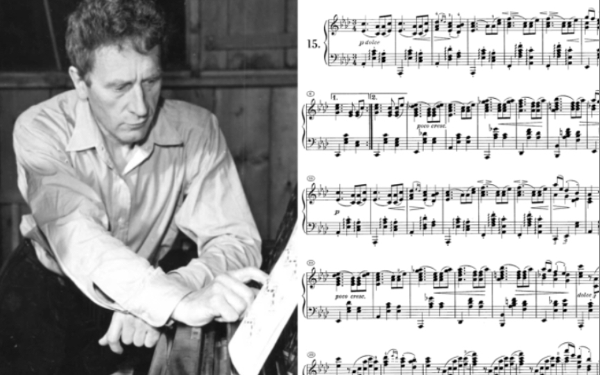 【曲谱同步】格兰杰演奏勃拉姆斯a大调圆舞曲 op.39 no.15
