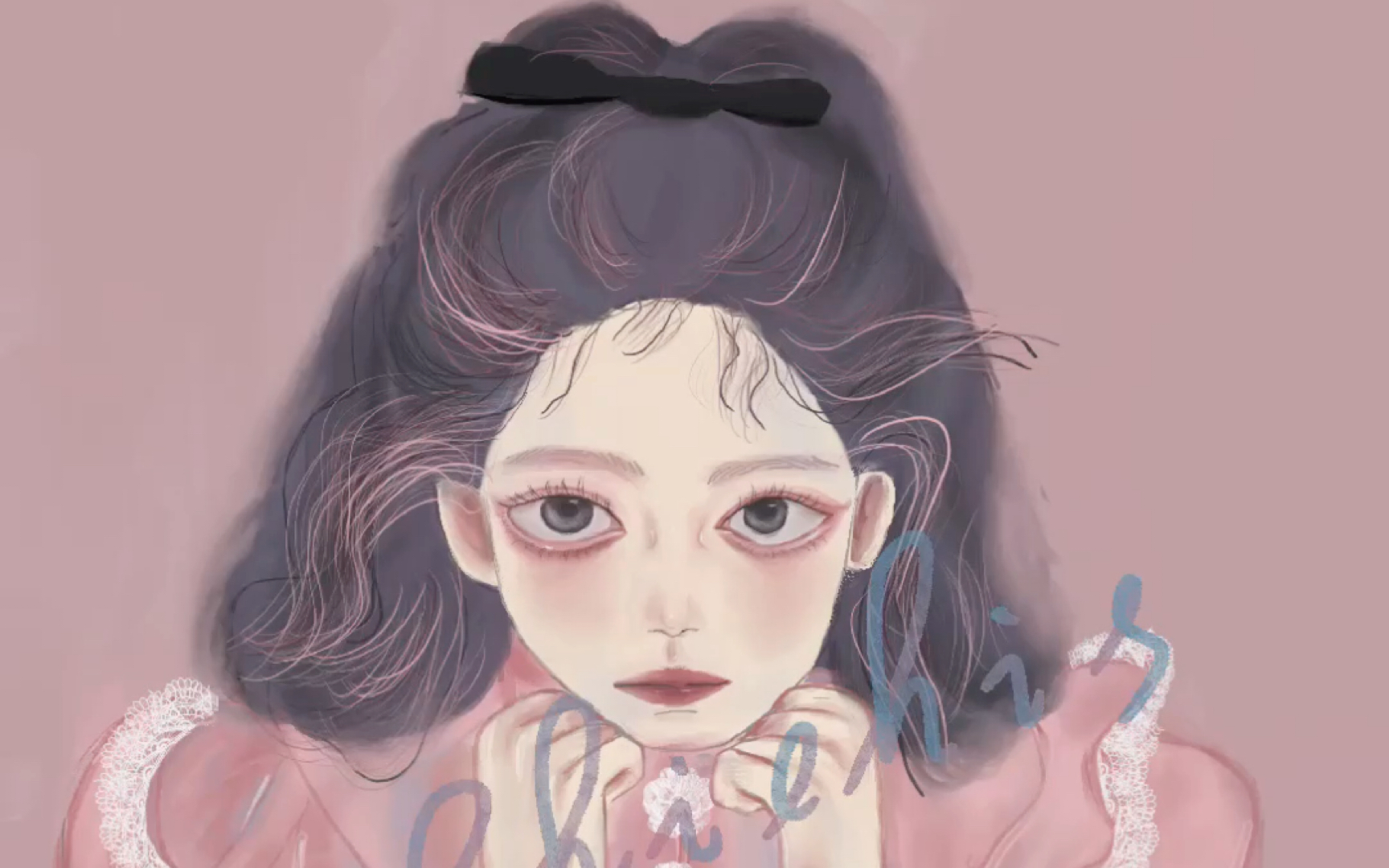 【procreate】模仿gua老师画的欧阳娜娜,并且不像