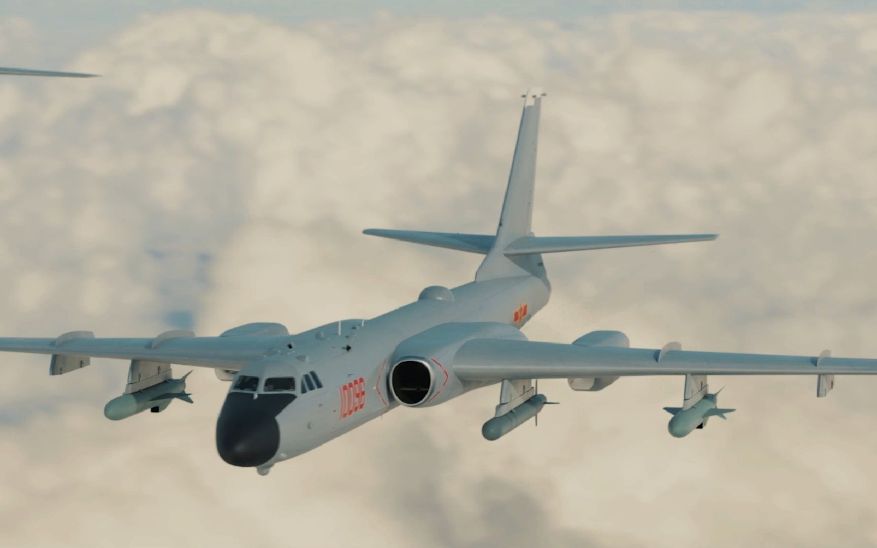 11,sinboyu用blender制作了一段轰6k的cg动画,向人民空军致敬!