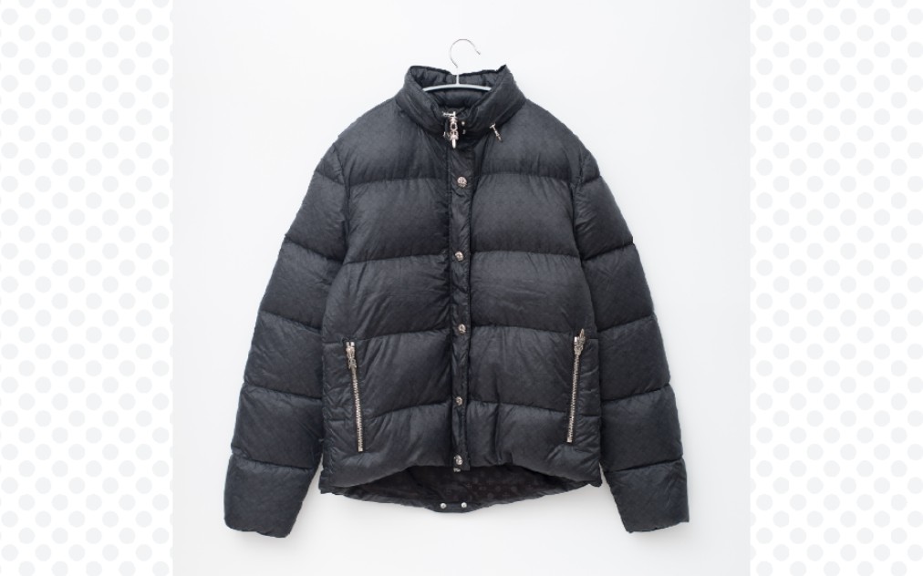 奇物共欣赏 chrome hearts 克罗心暗纹拉链羽绒服 帽子可收起 十字架