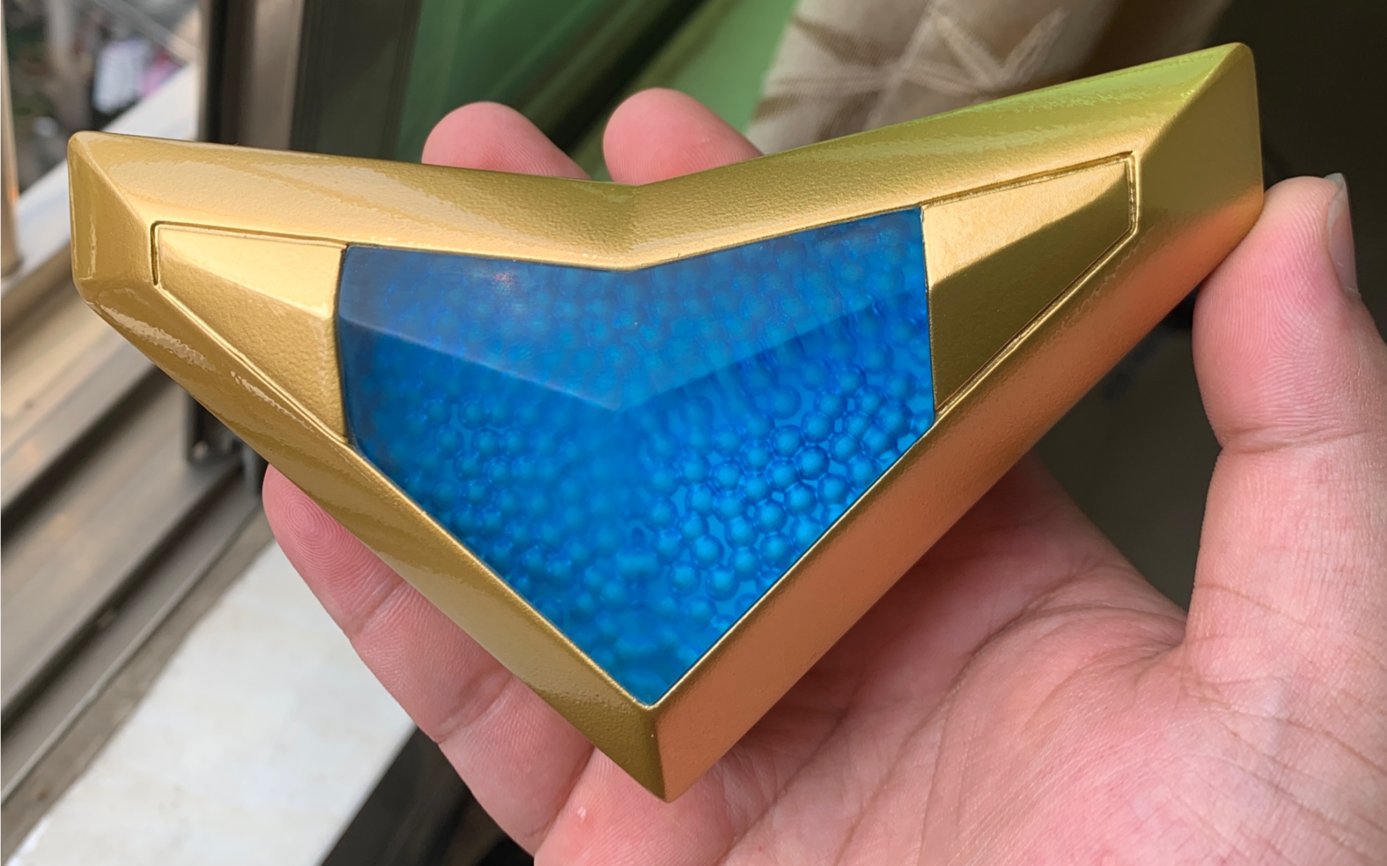 纯手工改造dx蓝宝锥素体是dx蓝宝锥,暖气打印后盖,老张水晶,放纵重涂