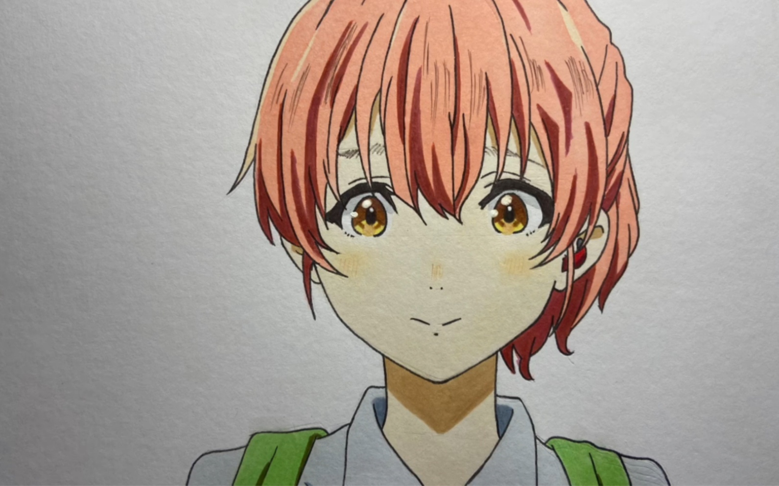 西宫硝子绘画过程