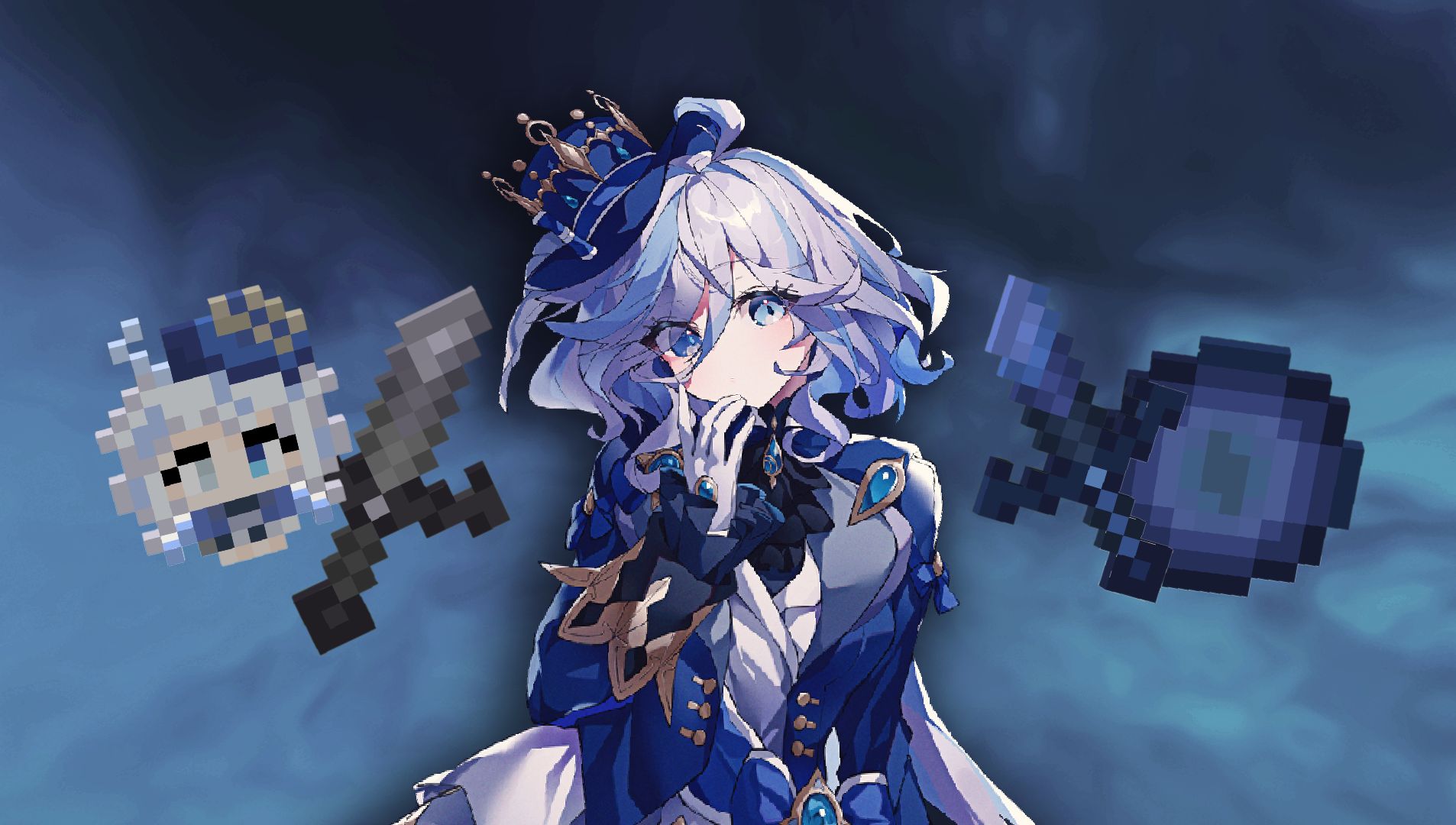 【bedwars】水神芙卡洛斯材质包|快快变成小泡芙