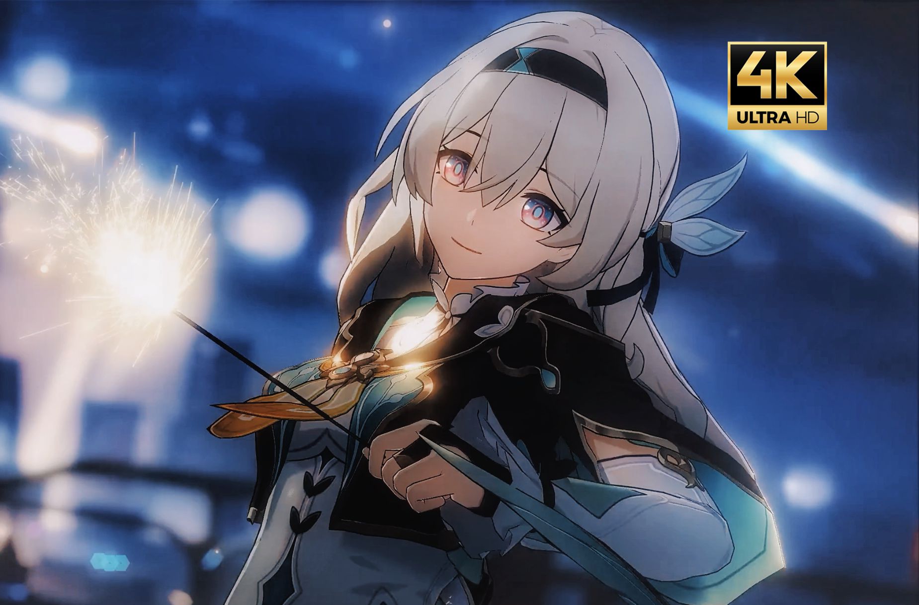 "流萤,你那里下雪了吗?"【我给我自己发刀-流萤/萨姆4k60fps慢动作】