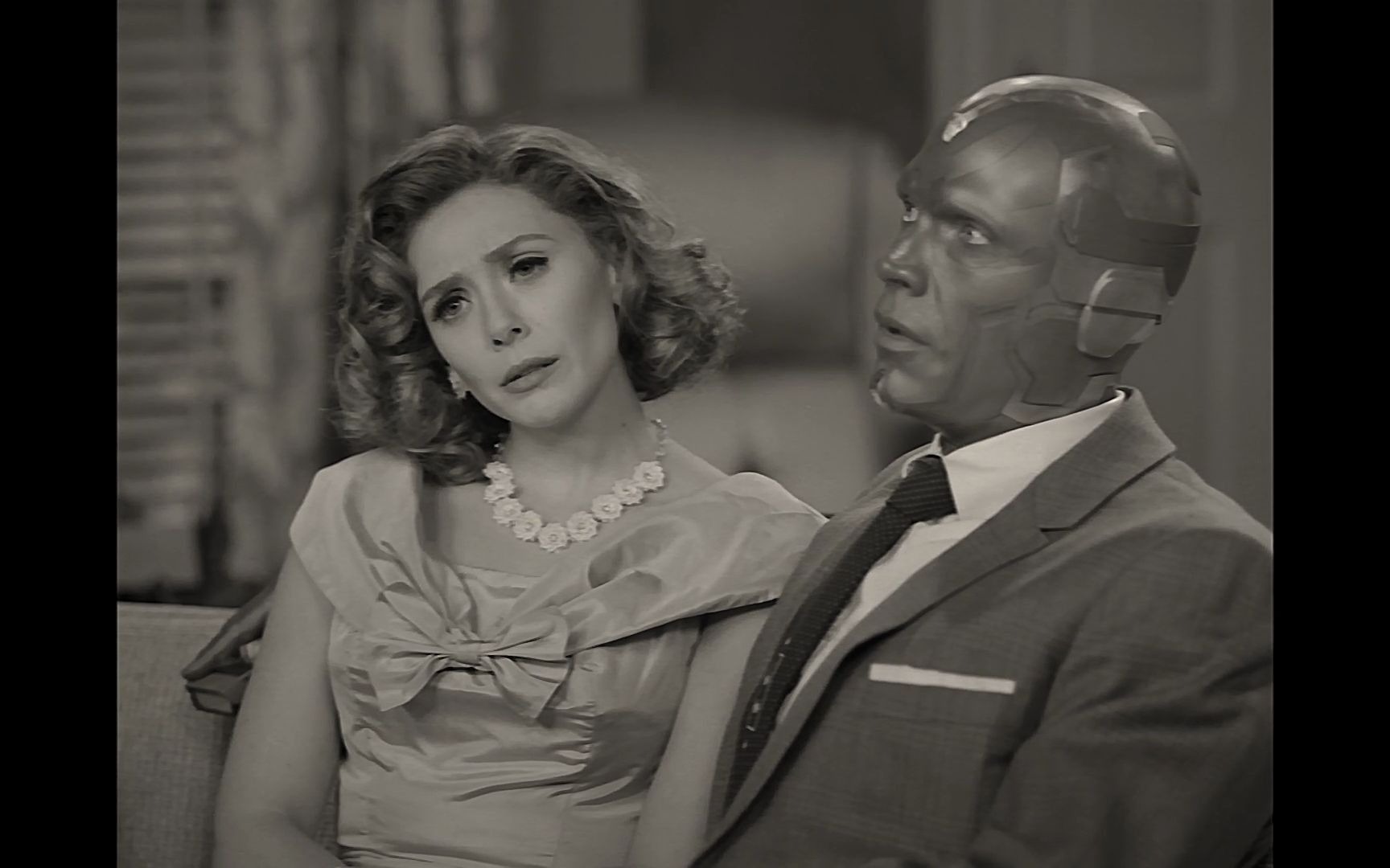 旺达幻视01黑白画风复古造型开头旺达的深情凝重又是为了什么